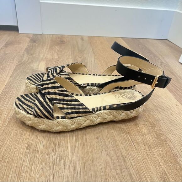 Vince Camuto Delindan Zebra Print Espadrille Platform Sandals size 8 - Picture 3 of 13